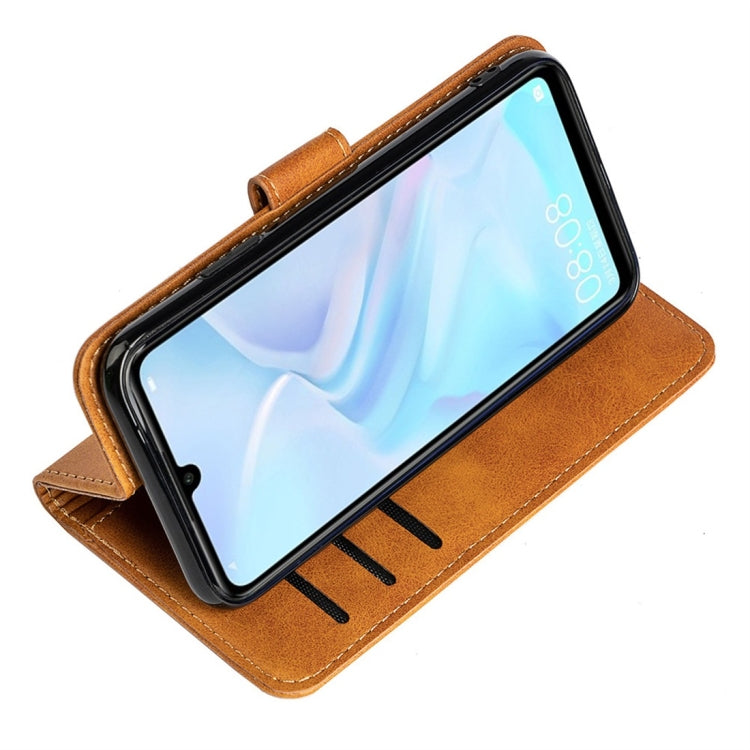 For Huawei nova 4e Calfskin Texture Horizontal Flip Leather Case with Holder & Card Slots