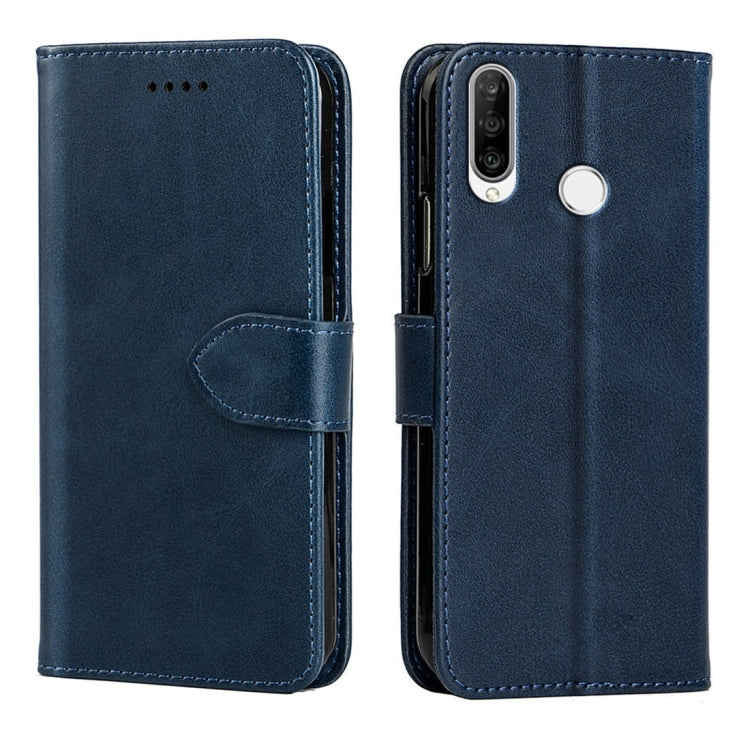For Huawei nova 4e Calfskin Texture Horizontal Flip Leather Case with Holder & Card Slots