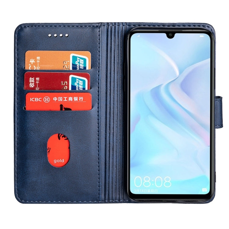 For Huawei nova 4e Calfskin Texture Horizontal Flip Leather Case with Holder & Card Slots