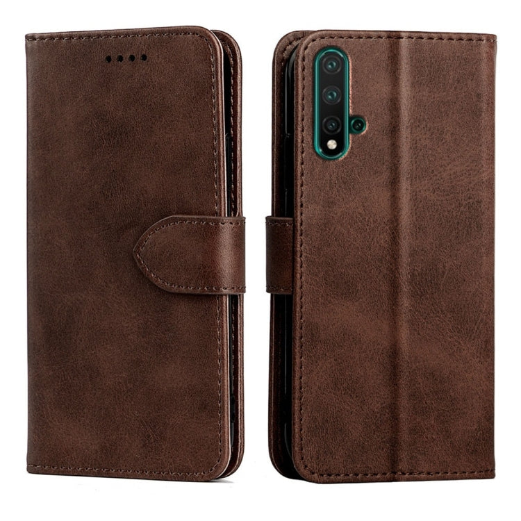 For Huawei nova 5 Calfskin Texture Horizontal Flip Leather Case with Holder & Card Slots