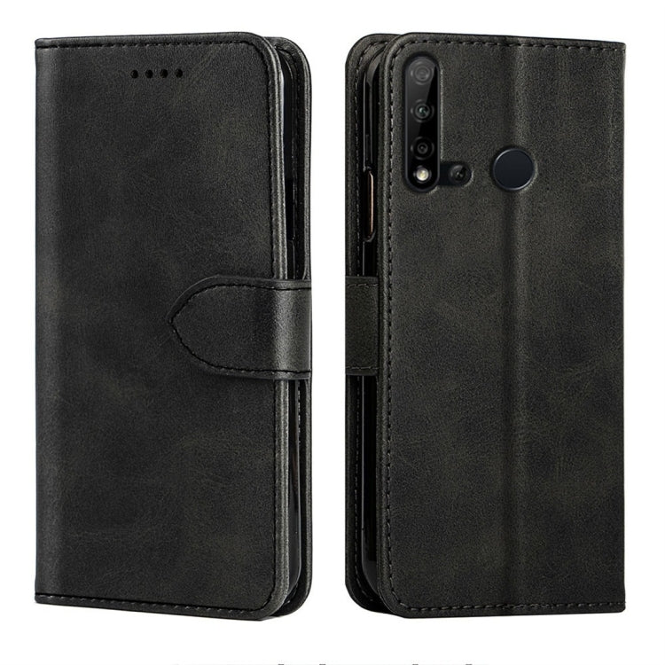 For Huawei nova 5i Calfskin Texture Horizontal Flip Leather Case with Holder & Card Slots