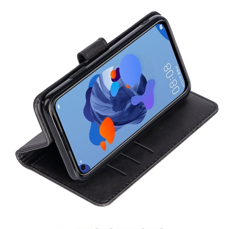 For Huawei nova 5i Calfskin Texture Horizontal Flip Leather Case with Holder & Card Slots