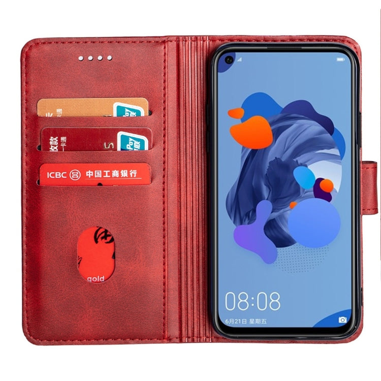 For Huawei nova 5i Calfskin Texture Horizontal Flip Leather Case with Holder & Card Slots