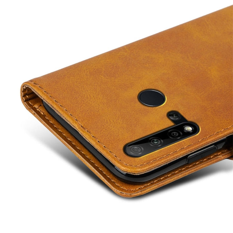 For Huawei nova 5i Calfskin Texture Horizontal Flip Leather Case with Holder & Card Slots