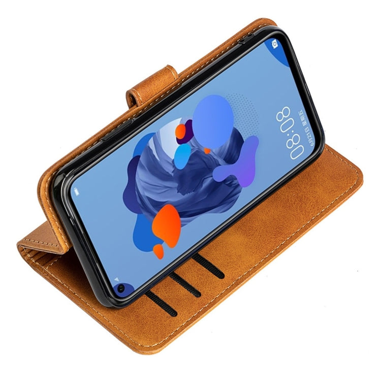For Huawei nova 5i Calfskin Texture Horizontal Flip Leather Case with Holder & Card Slots