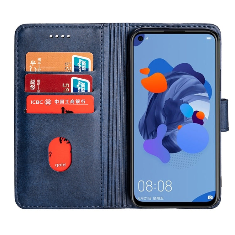 For Huawei nova 5i Calfskin Texture Horizontal Flip Leather Case with Holder & Card Slots