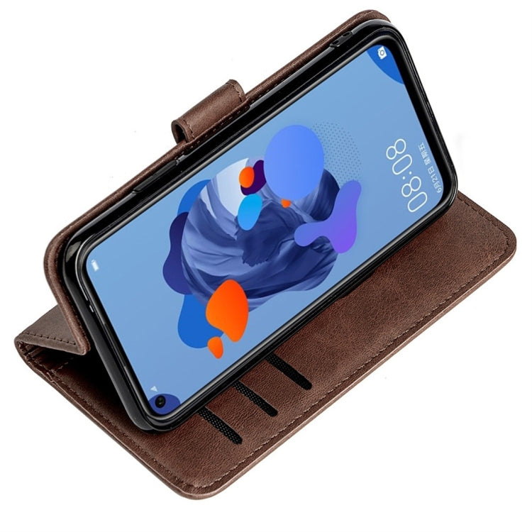 For Huawei nova 5i Calfskin Texture Horizontal Flip Leather Case with Holder & Card Slots