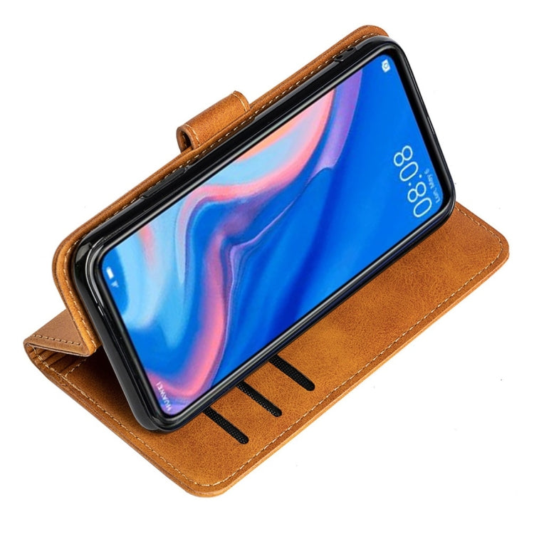 For Huawei P Smart Calfskin Texture Horizontal Flip Leather Case with Holder & Card Slots