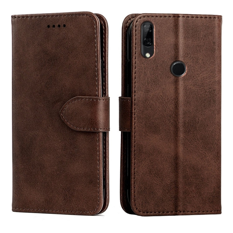 For Huawei P Smart Calfskin Texture Horizontal Flip Leather Case with Holder & Card Slots