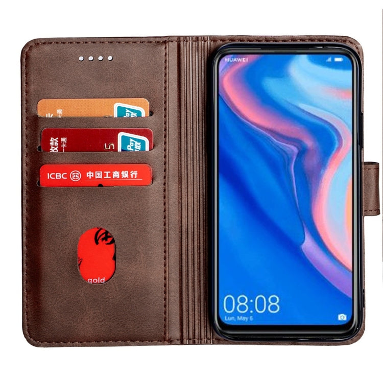 For Huawei P Smart Calfskin Texture Horizontal Flip Leather Case with Holder & Card Slots