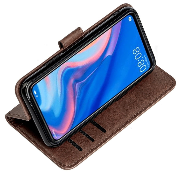 For Huawei P Smart Calfskin Texture Horizontal Flip Leather Case with Holder & Card Slots