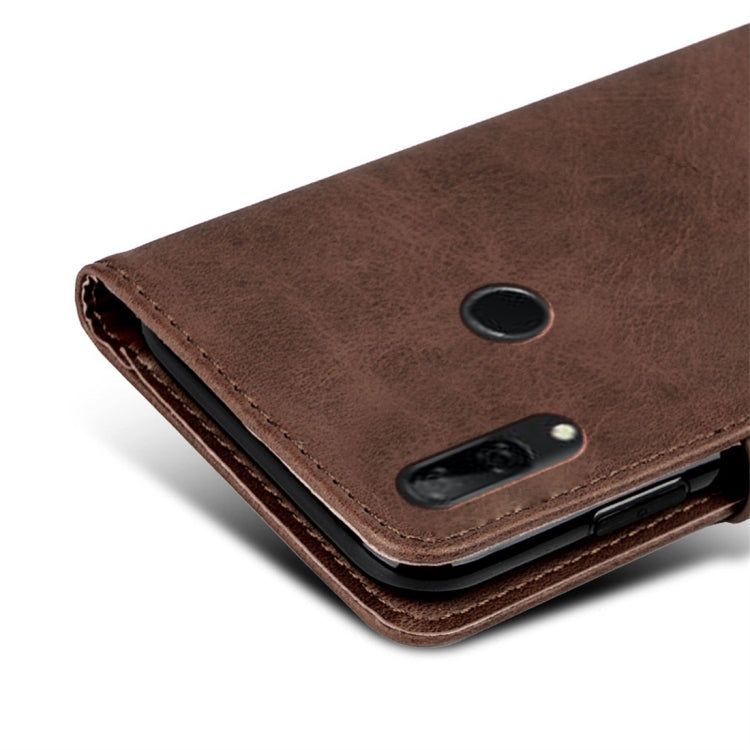 For Huawei P Smart Calfskin Texture Horizontal Flip Leather Case with Holder & Card Slots