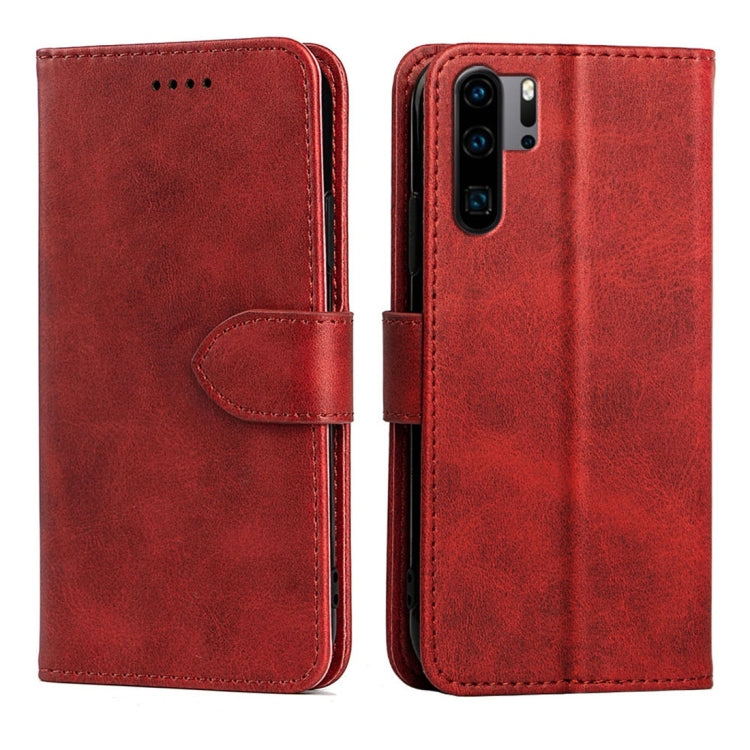 For Huawei P30 Pro Calfskin Texture Horizontal Flip Leather Case with Holder & Card Slots