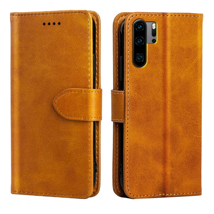 For Huawei P30 Pro Calfskin Texture Horizontal Flip Leather Case with Holder & Card Slots