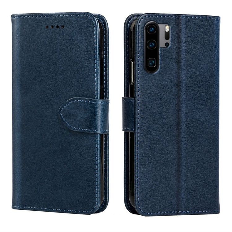 For Huawei P30 Pro Calfskin Texture Horizontal Flip Leather Case with Holder & Card Slots