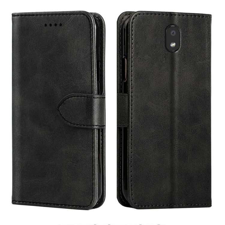 For LG K30 Calfskin Texture Horizontal Flip Leather Case with Holder & Card Slots