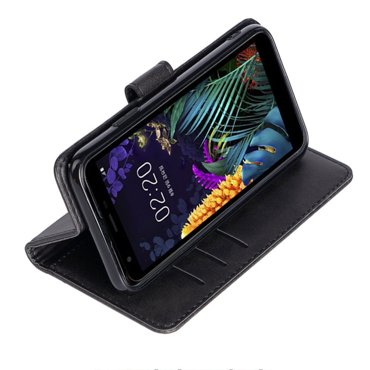 For LG K30 Calfskin Texture Horizontal Flip Leather Case with Holder & Card Slots