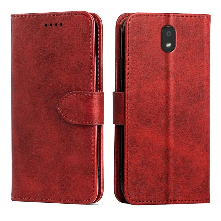 For LG K30 Calfskin Texture Horizontal Flip Leather Case with Holder & Card Slots