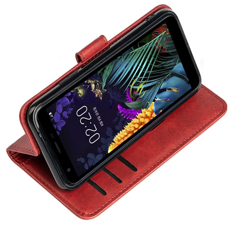 For LG K30 Calfskin Texture Horizontal Flip Leather Case with Holder & Card Slots