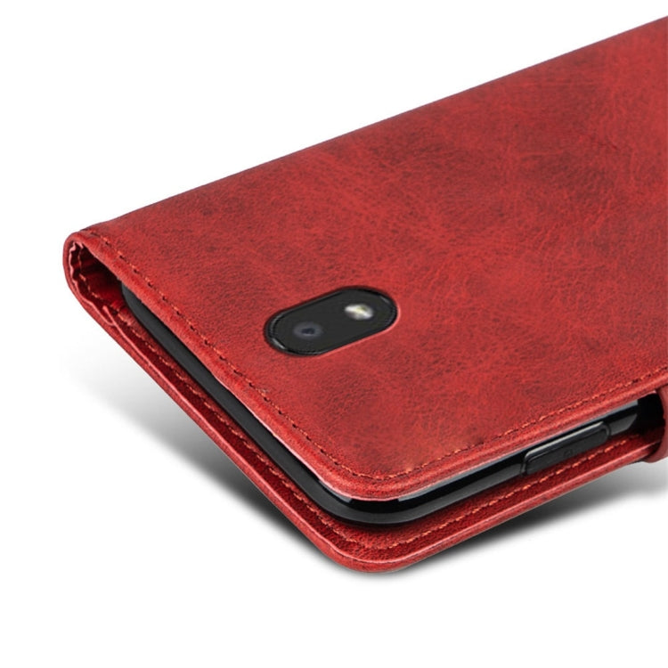 For LG K30 Calfskin Texture Horizontal Flip Leather Case with Holder & Card Slots