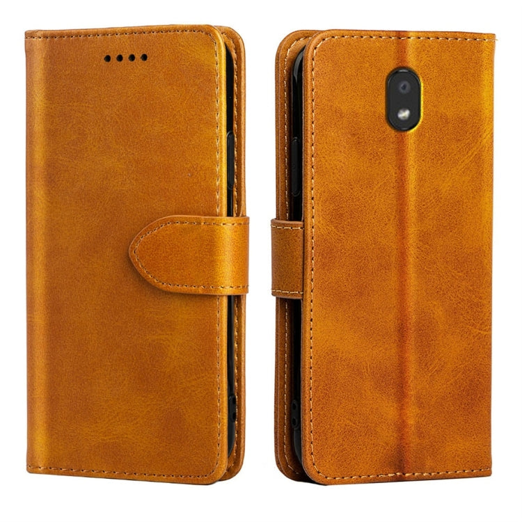 For LG K30 Calfskin Texture Horizontal Flip Leather Case with Holder & Card Slots