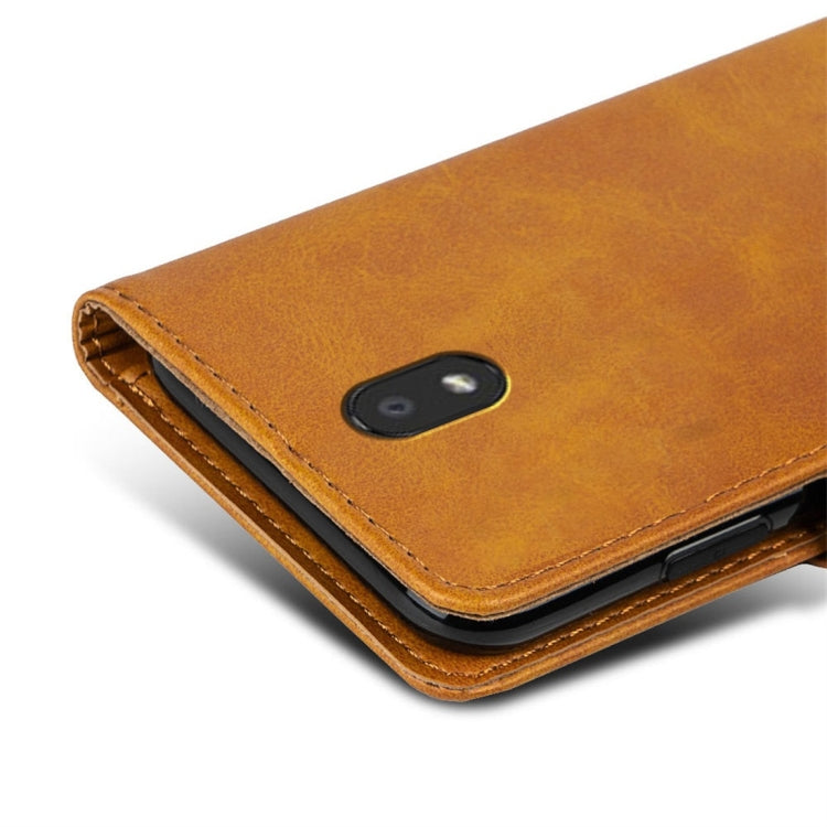 For LG K30 Calfskin Texture Horizontal Flip Leather Case with Holder & Card Slots