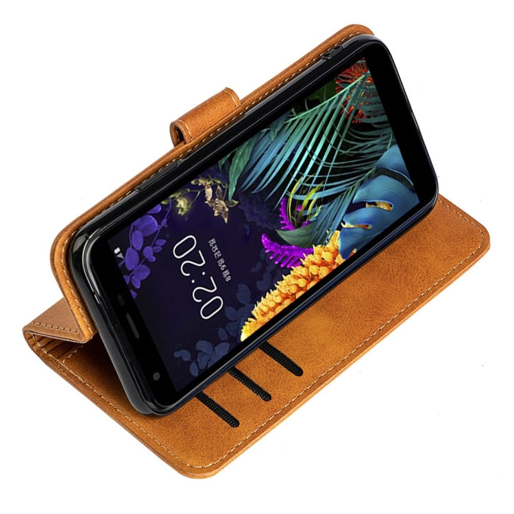 For LG K30 Calfskin Texture Horizontal Flip Leather Case with Holder & Card Slots