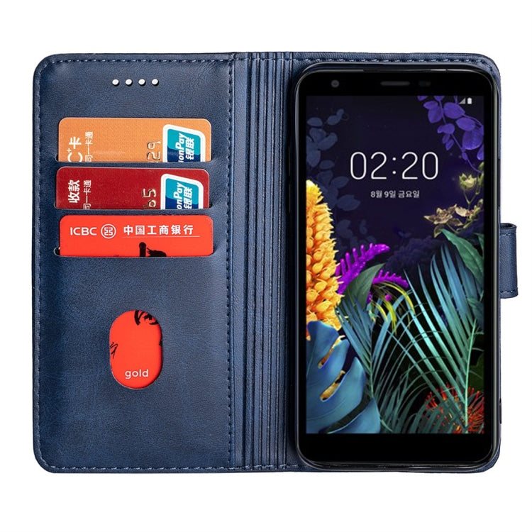 For LG K30 Calfskin Texture Horizontal Flip Leather Case with Holder & Card Slots
