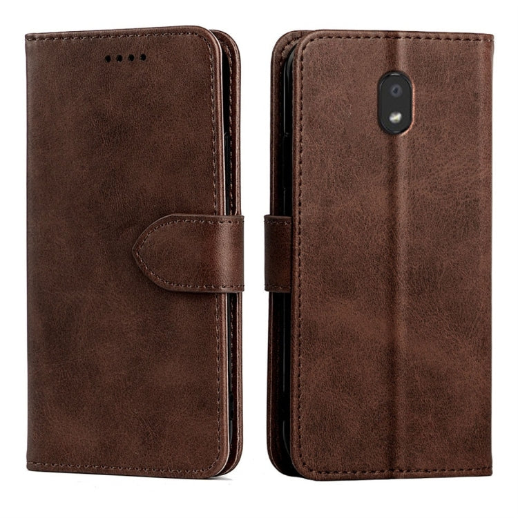 For LG K30 Calfskin Texture Horizontal Flip Leather Case with Holder & Card Slots