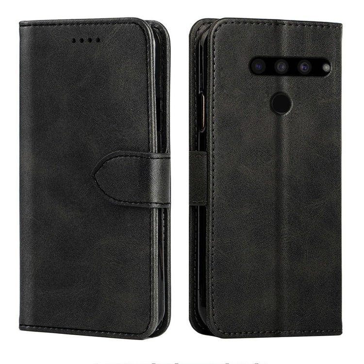 For LG V50 ThinQ Calfskin Texture Horizontal Flip Leather Case with Holder & Card Slots