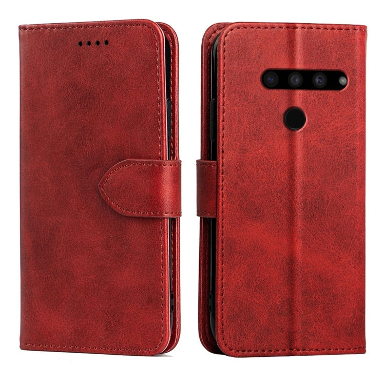 For LG V50 ThinQ Calfskin Texture Horizontal Flip Leather Case with Holder & Card Slots