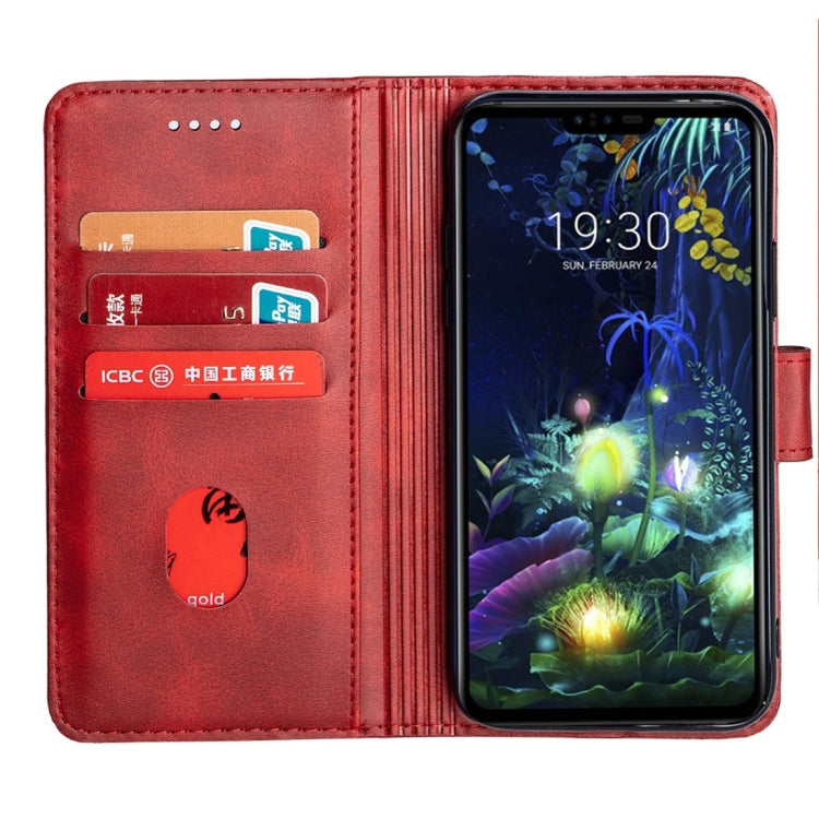 For LG V50 ThinQ Calfskin Texture Horizontal Flip Leather Case with Holder & Card Slots