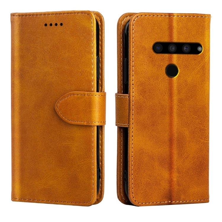 For LG V50 ThinQ Calfskin Texture Horizontal Flip Leather Case with Holder & Card Slots