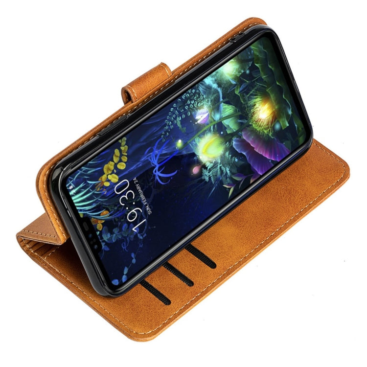 For LG V50 ThinQ Calfskin Texture Horizontal Flip Leather Case with Holder & Card Slots