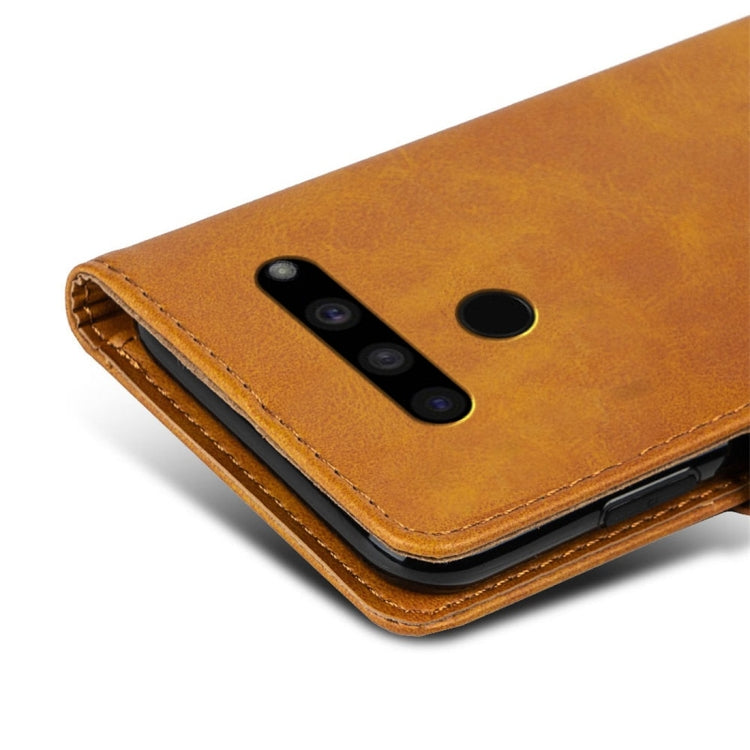 For LG V50 ThinQ Calfskin Texture Horizontal Flip Leather Case with Holder & Card Slots