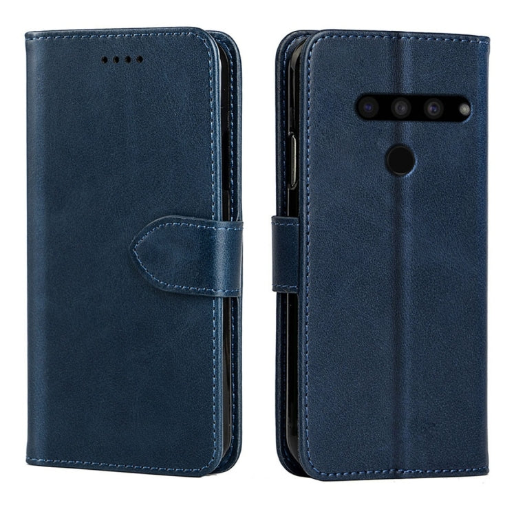For LG V50 ThinQ Calfskin Texture Horizontal Flip Leather Case with Holder & Card Slots