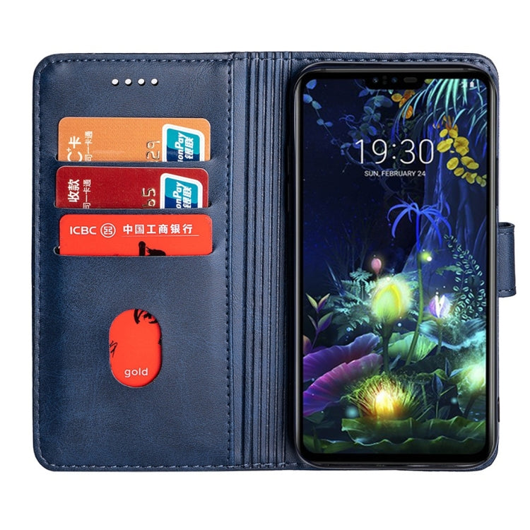 For LG V50 ThinQ Calfskin Texture Horizontal Flip Leather Case with Holder & Card Slots