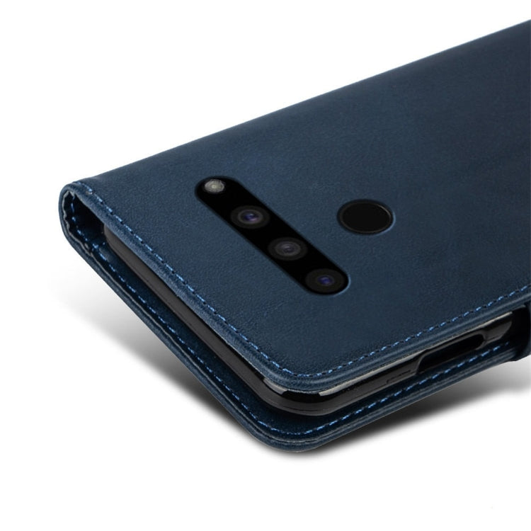 For LG V50 ThinQ Calfskin Texture Horizontal Flip Leather Case with Holder & Card Slots