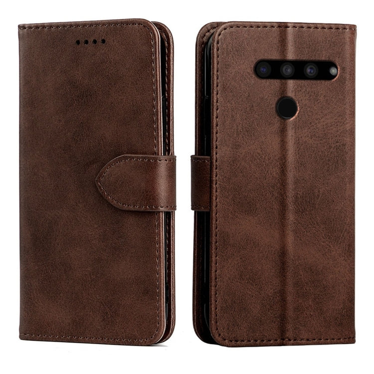 For LG V50 ThinQ Calfskin Texture Horizontal Flip Leather Case with Holder & Card Slots