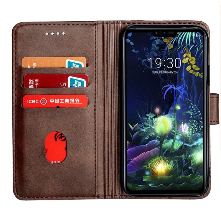 For LG V50 ThinQ Calfskin Texture Horizontal Flip Leather Case with Holder & Card Slots
