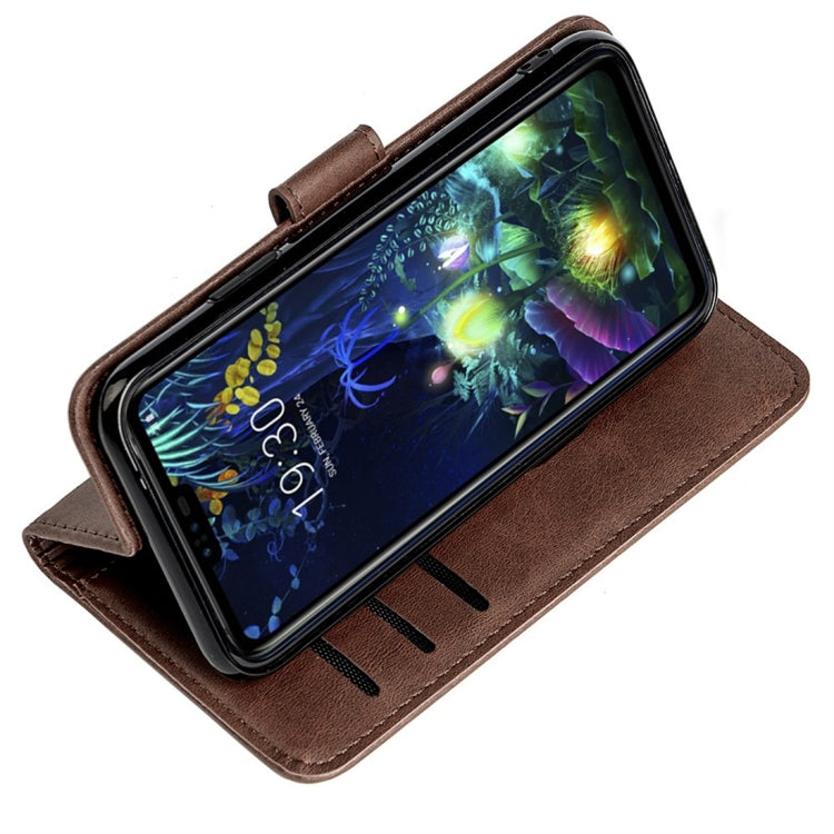 For LG V50 ThinQ Calfskin Texture Horizontal Flip Leather Case with Holder & Card Slots
