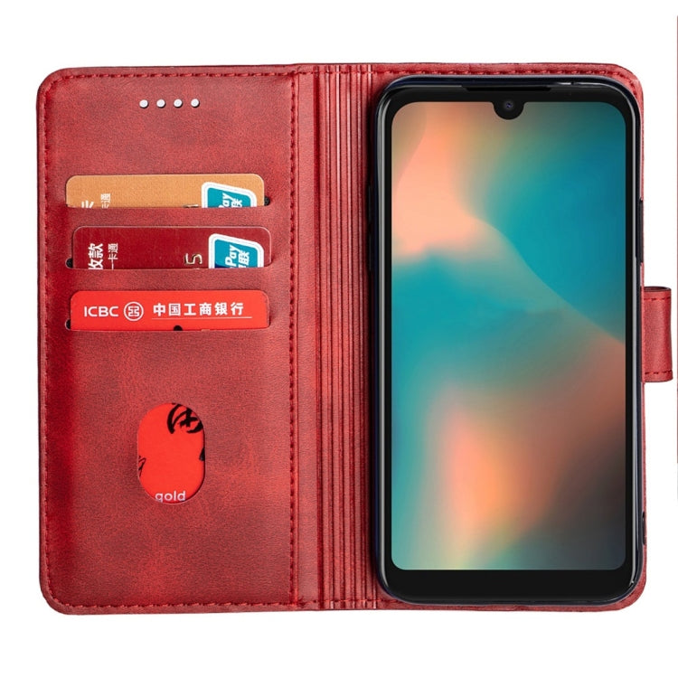 For Motorola Moto P40 Calfskin Texture Horizontal Flip Leather Case with Holder & Card Slots
