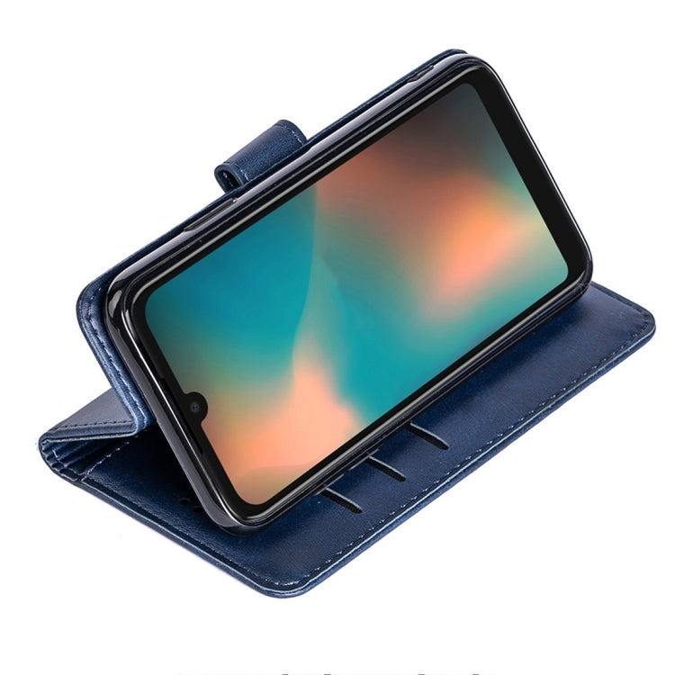 For Motorola Moto P40 Calfskin Texture Horizontal Flip Leather Case with Holder & Card Slots