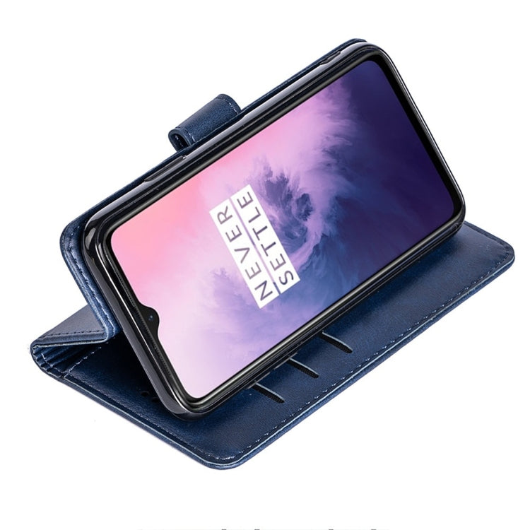 For OnePlus 7 Calfskin Texture Horizontal Flip Leather Case with Holder & Card Slots