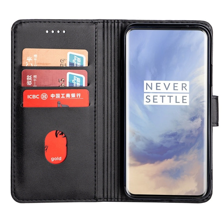 For OnePlus 7 Pro Calfskin Texture Horizontal Flip Leather Case with Holder & Card Slots