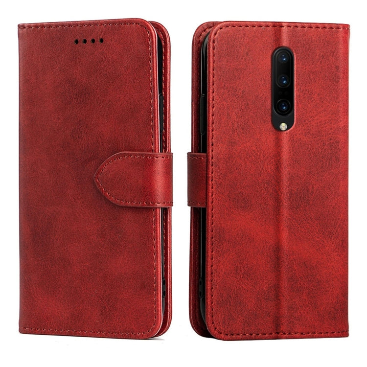 For OnePlus 7 Pro Calfskin Texture Horizontal Flip Leather Case with Holder & Card Slots