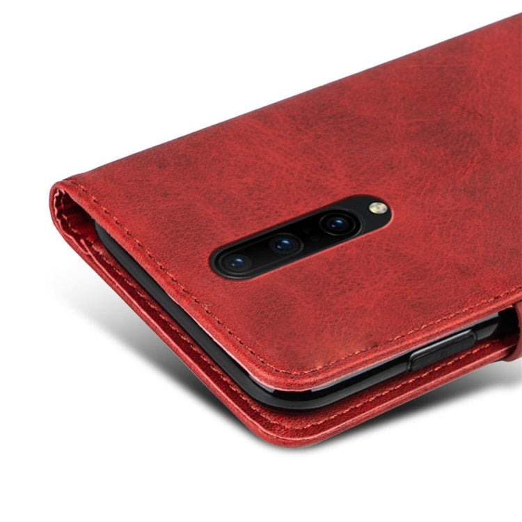 For OnePlus 7 Pro Calfskin Texture Horizontal Flip Leather Case with Holder & Card Slots