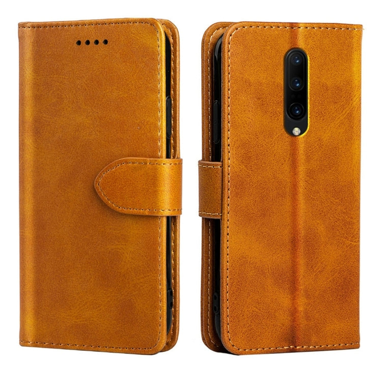 For OnePlus 7 Pro Calfskin Texture Horizontal Flip Leather Case with Holder & Card Slots