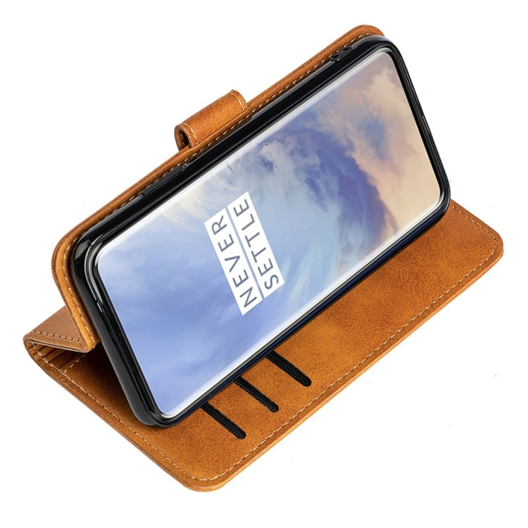 For OnePlus 7 Pro Calfskin Texture Horizontal Flip Leather Case with Holder & Card Slots