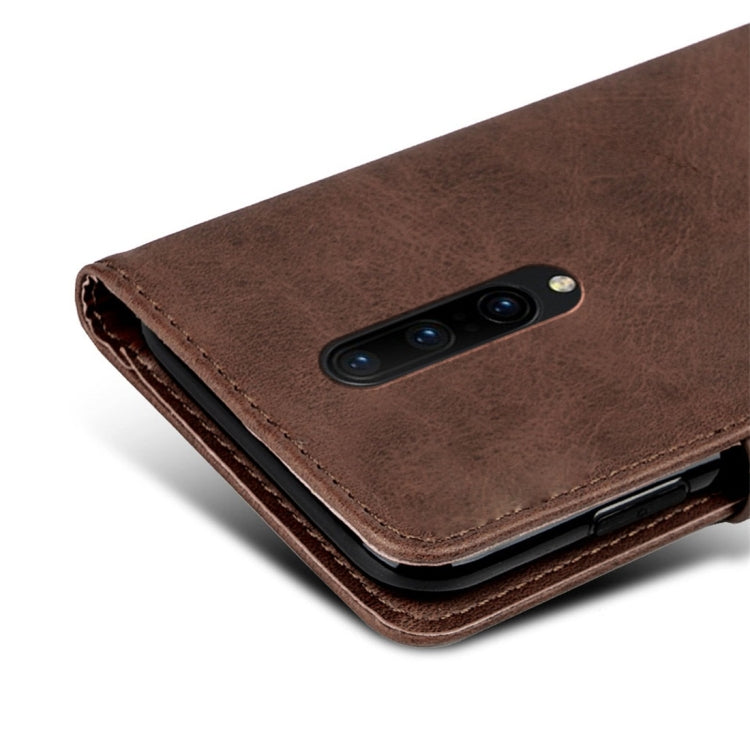 For OnePlus 7 Pro Calfskin Texture Horizontal Flip Leather Case with Holder & Card Slots